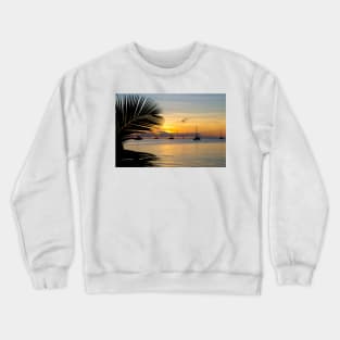 Tropical Island Sunset Crewneck Sweatshirt